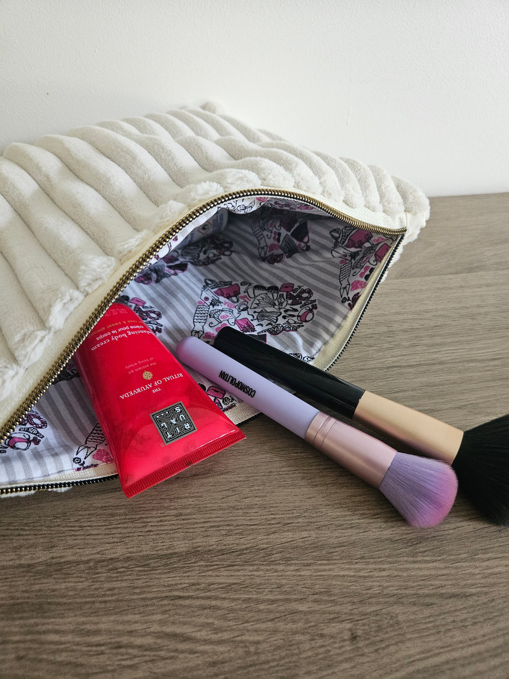 Trousse de toilette MANUKA - Blanc/Coeurs