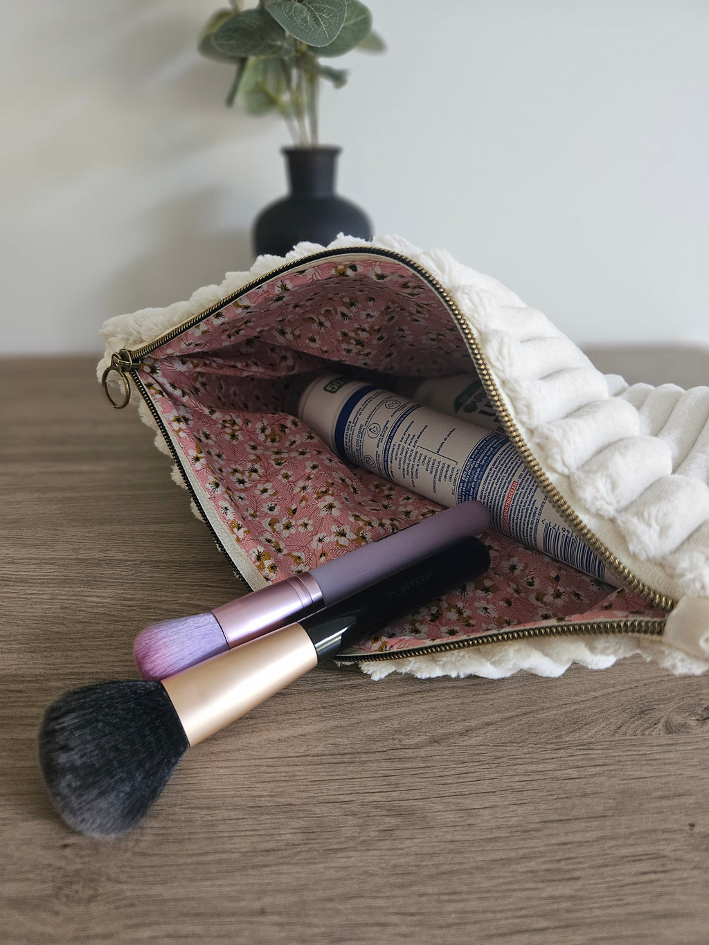 Trousse de toilette MANUKA - Blanc/Fleurs
